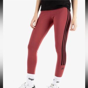 Adidas Small‎ Legacy Red 3-Stripes Tight Leggings